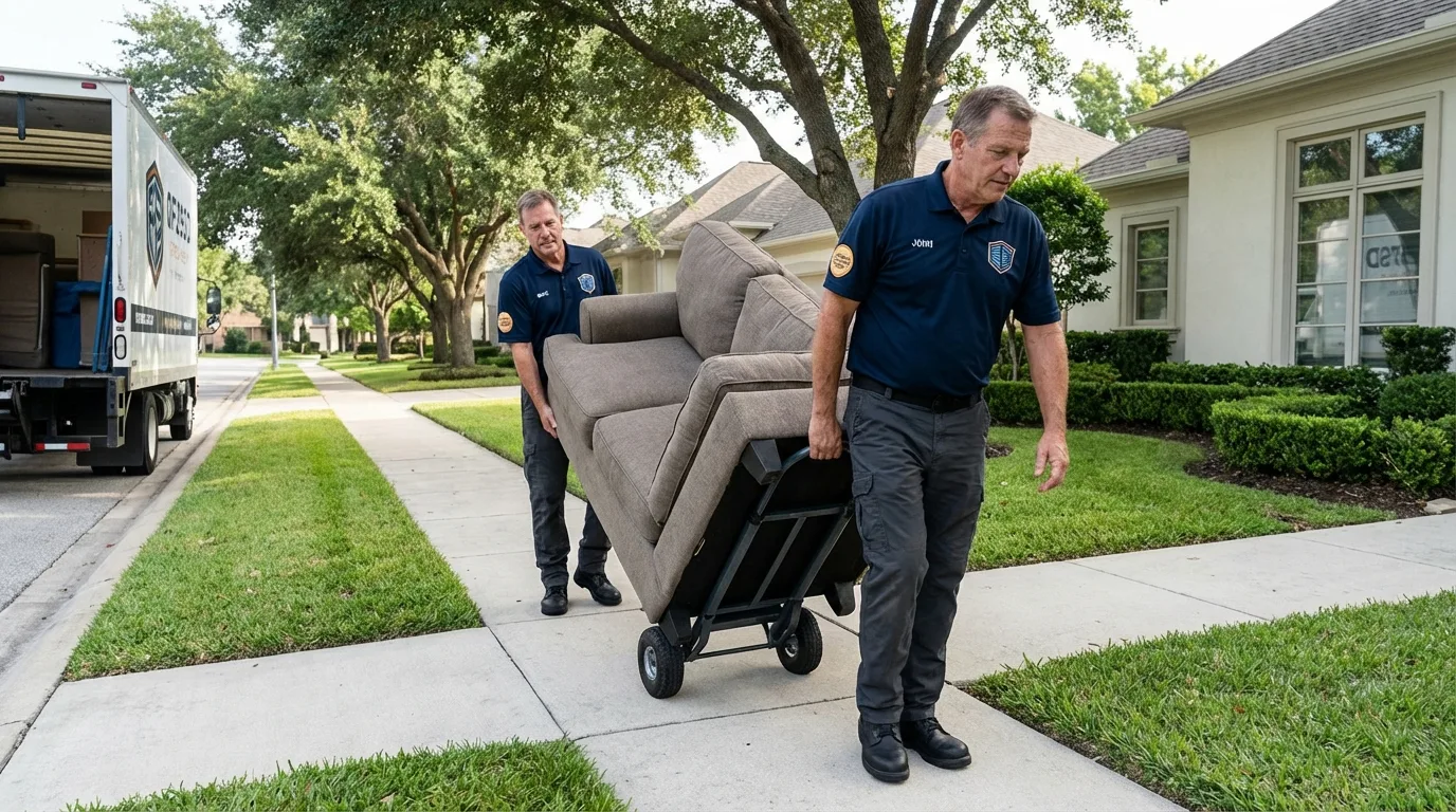 Local residential moving crew loading furniture in Lake Stevens, WA